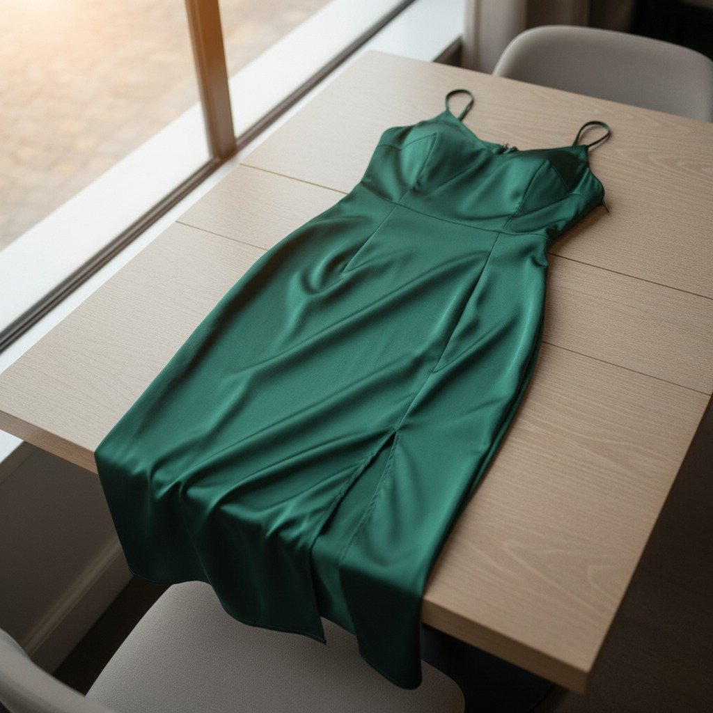 Original satin dress photo